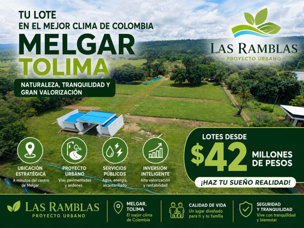Las Ramblas – Proyecto Urbano en Melgar, Tolima